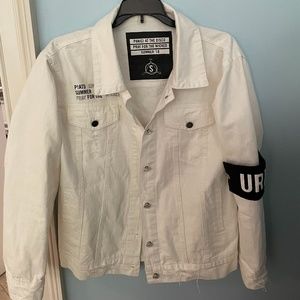RARE Panic! at the Disco white denim jacket